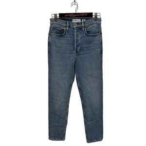 NWT Re/Done High Rise Ankle Crop Jeans Mid 90s Blue Size 26